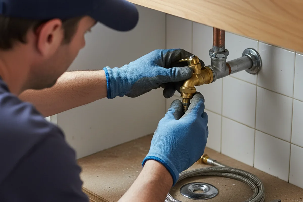 Shutoff valve and fitting work during Emergency Plumbing in Cordele